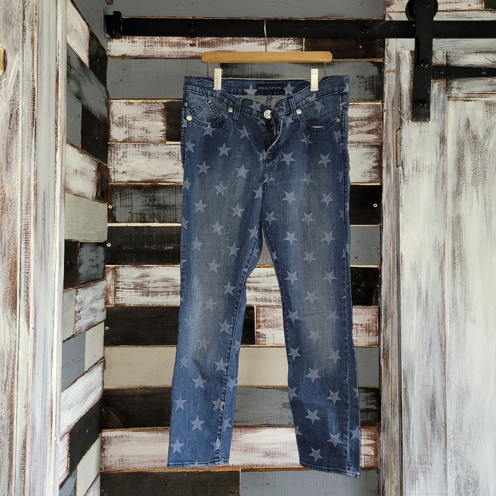 Rock & Republic Star Print Jean Capris